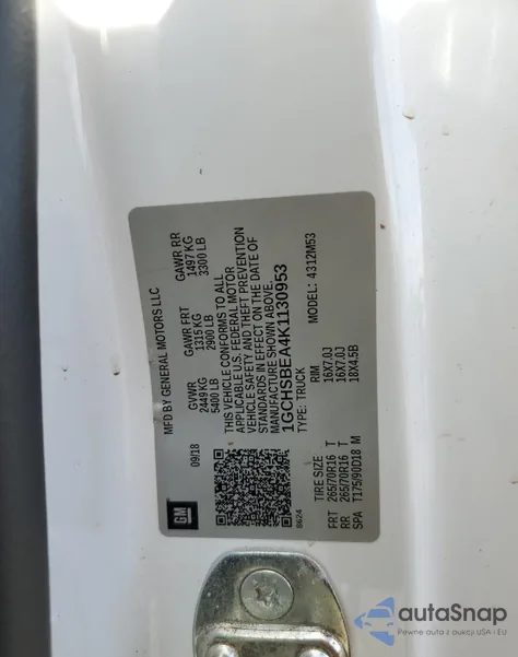 2019 Chevrolet Colorado from USA, damaged, VIN 1GCHSBEA4K1130953